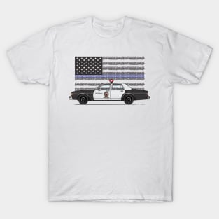 Blue Line Flag T-Shirt